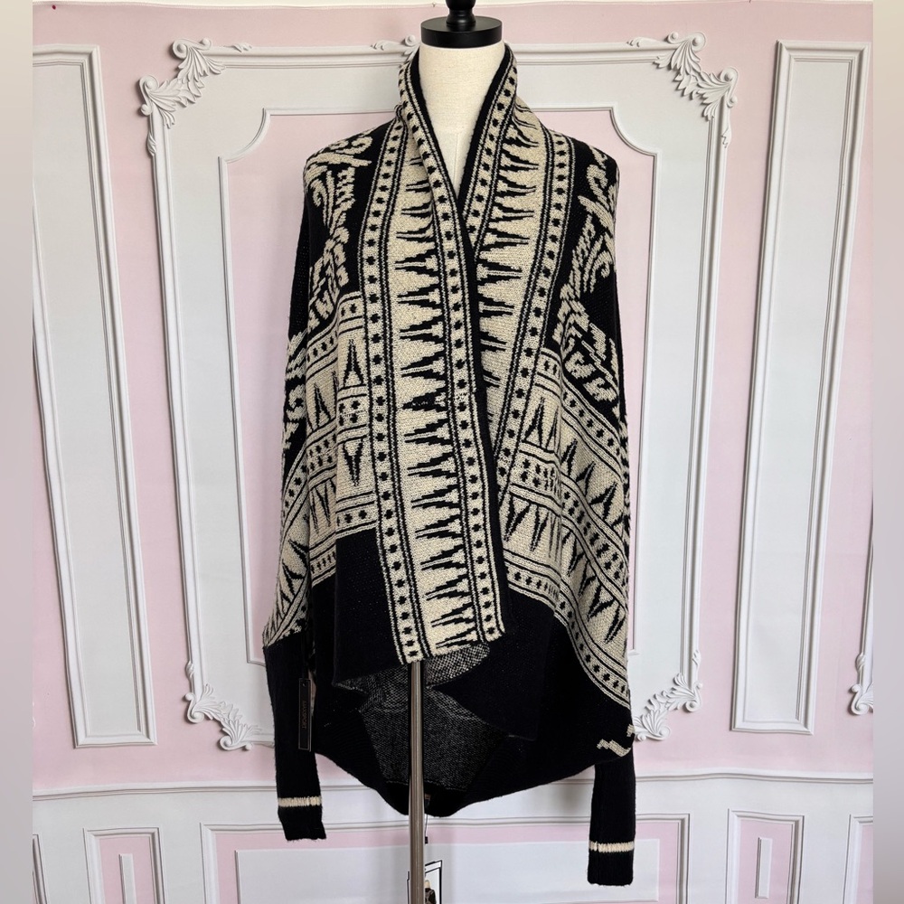 MAXSPORT LA Upside Down Reversible Open Front Cardigan Sweater--NWT--L/XL